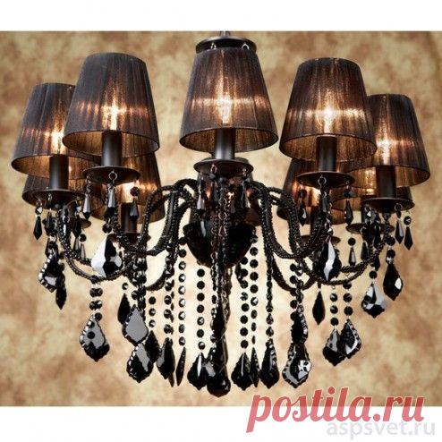 Десяти рожковая люстра с абажурами серии PALERMO