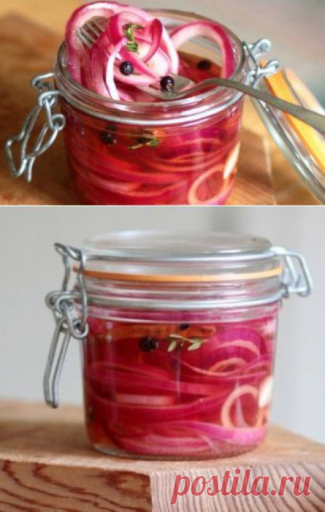 Маринованный лук кольцами