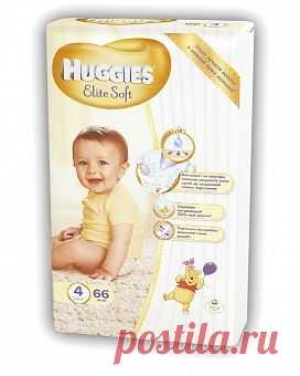 Подгузники Элит Софт Мега 4 (8-14 кг) 66 шт Хаггис (Huggies)