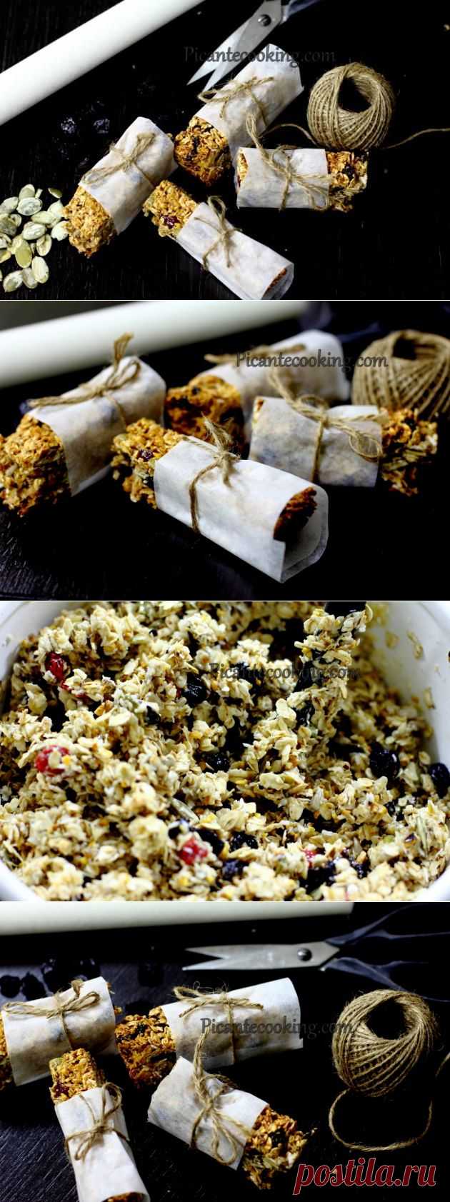 Батончики мюсли с сухофруктами и орехами | Picantecooking
Рецепт батончиков мюсли на основе сгущенки