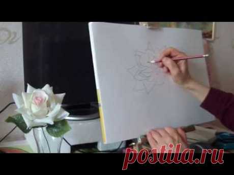 КАК НАРИСОВАТЬ РОЗУ КАРАНДАШОМ ПОЭТАПНО (для начинающих)