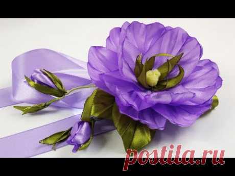 Ribbons вeautiful flowers / Hermosa flor de las cintas/ Просто красивый цветок из лент
