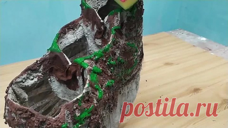 Декоративный ВОДОПАД из пластиковых бутылок! Необычно!
