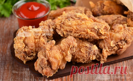 Крылышки KFC: Настоящий рецепт хрустящей панировки без кукурузных хлопьев и яиц