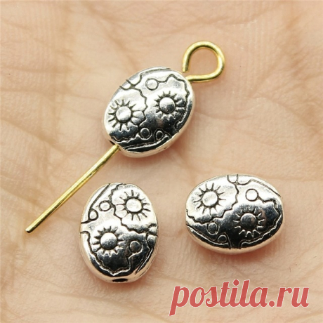 WYSIWYG 30 шт. 7x6 x мм 3 мм солнце овальные спейсеры бусины для изготовления ювелирных изделий античное серебро маленькое отверстие Распорки бусины вставки для украшений Бусины купить на AliExpress