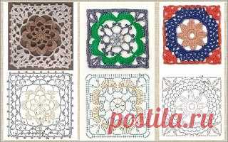 схемы красивых квадратных мотивов крючком
Ручки вяжут и шьют | Вязание и рукоделие