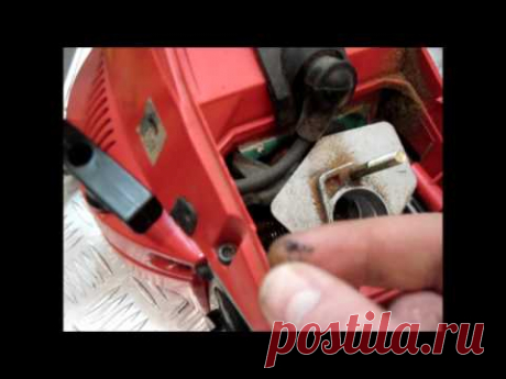 Бензопила глохнет при нажатии на газ,- РЕГУЛИРУЕМ КАРБЮРАТОР.Chainsaw stalls when pressing on gas