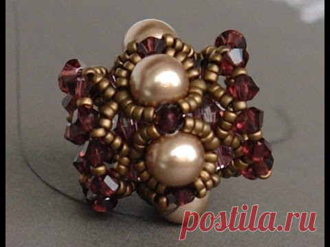 How to make a beaded bead - Free and easy beading tutorial by Sidonia's handmade jewelry