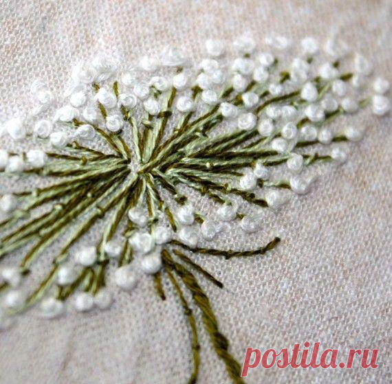 Как вышить одуванчики (разные виды вышивки)