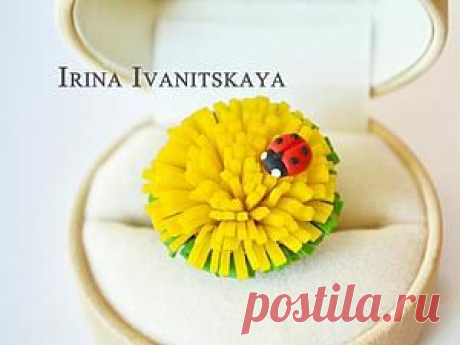Видео мастер-класс: Кольцо &quot;Одуванчик&quot; - Ярмарка Мастеров - ручная работа, handmade