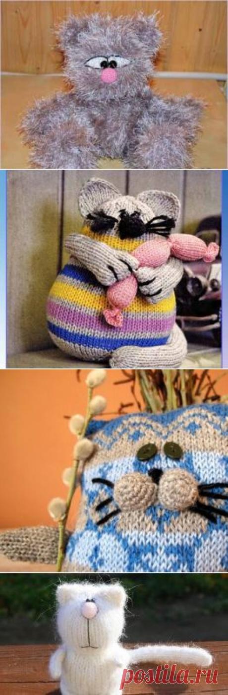 Как связать кота и кошку спицами, схема, идеи