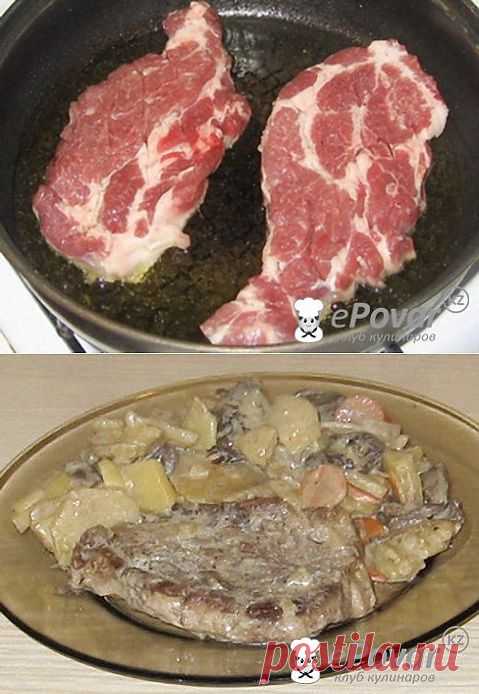 Мясо с овощами и лесными грибами — Рецепт приготовления с фото — Горячие блюда, Блюда из мяса