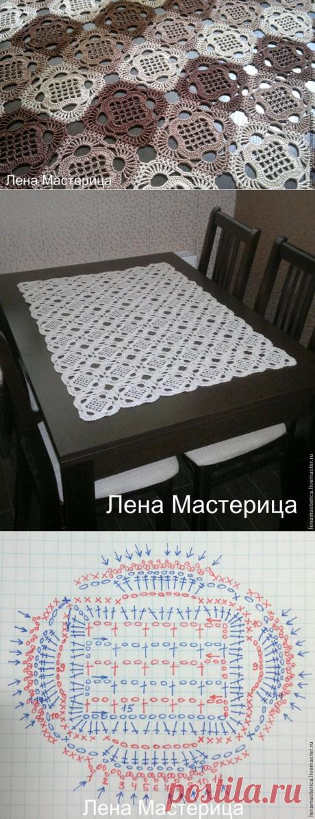 >вязание квадратного мотива.пошаговый мастер -класс