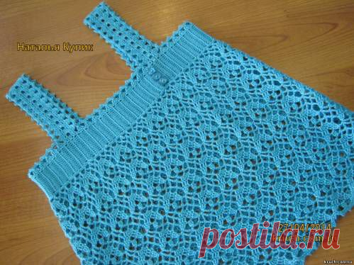 Топ "Пуговка" для девочки крючком - 29 Апреля 2014 - Мои работы - Вяжу крючком