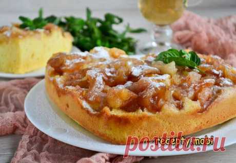 Шарлотка с карамелизированными яблоками

✅ Ингредиенты
▫ яблоки кисло-сладкие - 3-4 шт;
▫ яйца - 5 шт;
▫ сахар - 7 ст. ложек;
▫ мука пшеничная - 5 ст. ложек;
▫ корица - 0,5 ч. ложки;
▫ разрыхлитель - 1 ч.ложка;
▫ масло сливочное - 30 г.