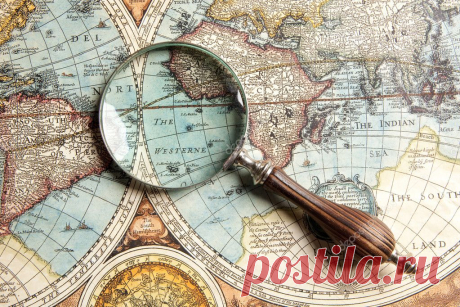 Magnifying glass and map — Stock Photo © andreyuu #18832325