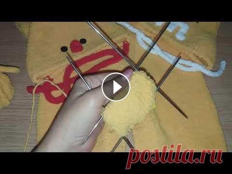 Вяжем спицами ПИНЕТКИ без шва для новорожденного 0 + Пряжа Ализе Беби софти....