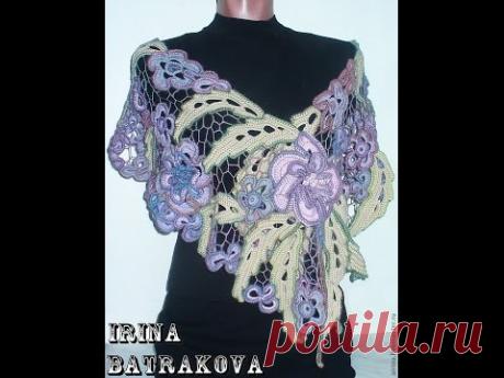 Вязаные накидки Ирины Батраковой. Beautiful crocheted cape.