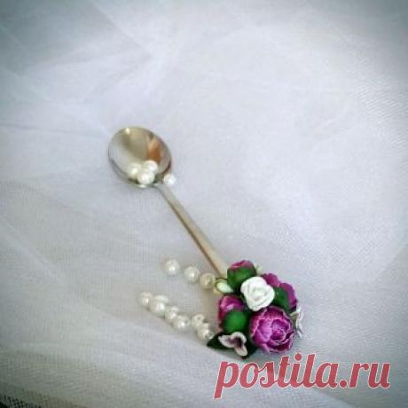 Кружка и ложка "Пионы" (фиолетовые) – купить в интернет-магазине на Ярмарке Мастеров с доставкой - FOITPRU | Ступино