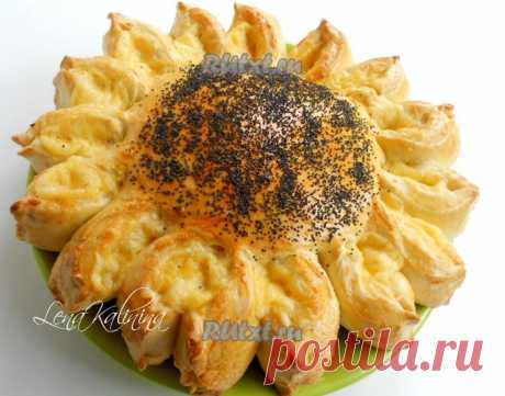 Закусочный пирог с куриным фаршем "Подсолнух" | Четыре вкуса