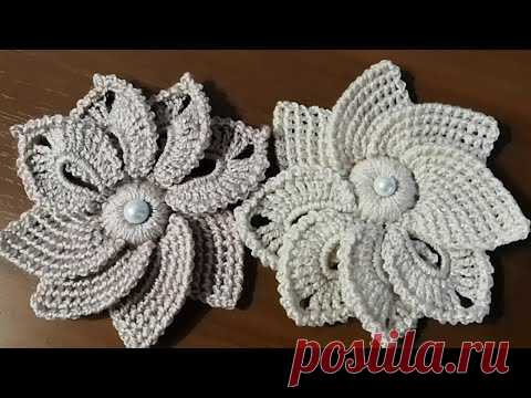 Необычный ЦВЕТОК КРЮЧКОМ. Цветок для начинающих. Flowers crocheted.