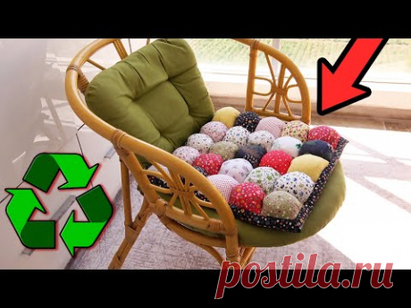 DÜNYANIN EN GÜZEL MİNDERİ! (Artan Kumaşlarla Minder Yapımı) DIY Bubble Puff Quilt / Recycle