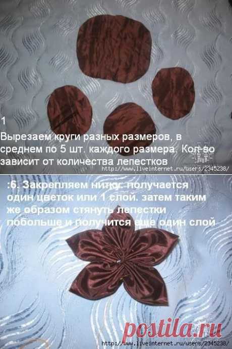 Цветы из ткани
