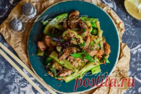 Огурцы по-корейски с мясом, самый вкусный рецепт