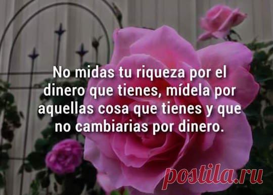 Не меряй свое богатство деньгами, которые у тебя есть, меряй его теми вещами, которые у тебя есть и которые ты не променяешь на деньги / Изучаем Испанский
