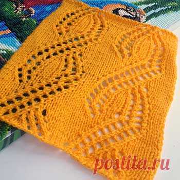 Красивый ажурный узор спицами, схема узора - Самые красивые узоры спицами