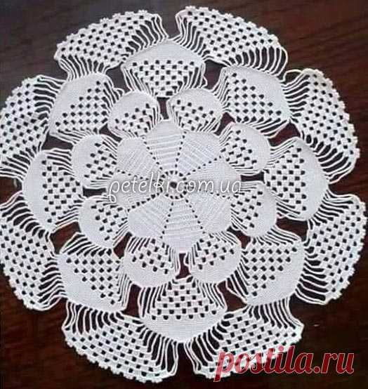 3D салфетка крючком. Схема, видеоурок