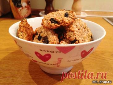 Полезное овсяное печенье без муки