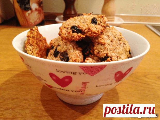 Полезное овсяное печенье без муки