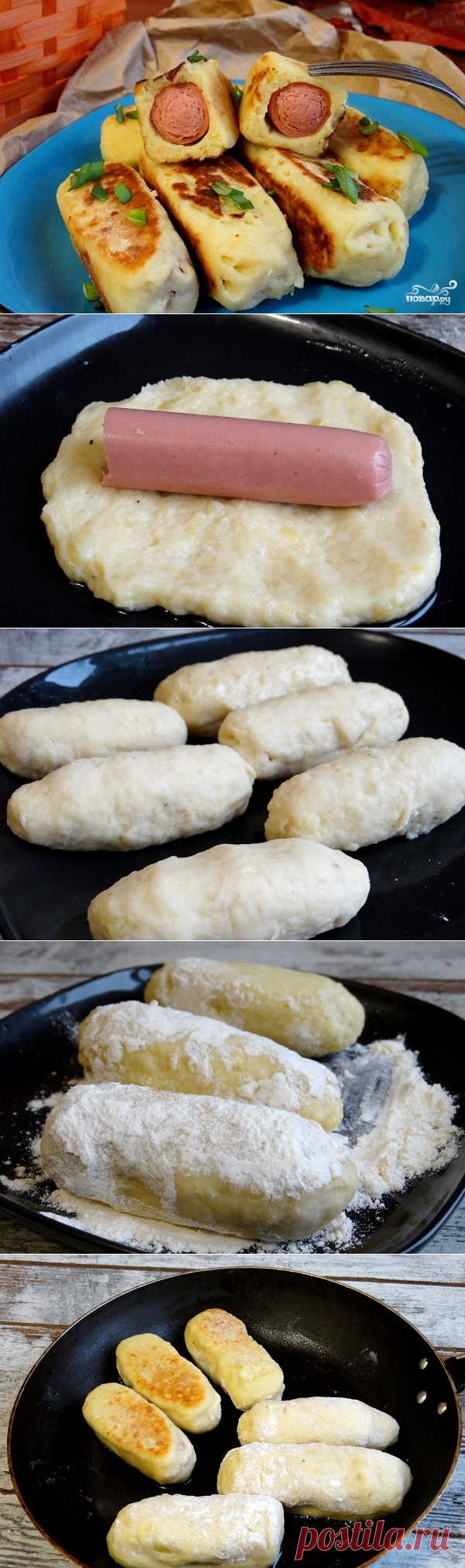 Сосиски в картофельном пюре