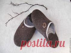 Купить Валяные тапочки мужские 