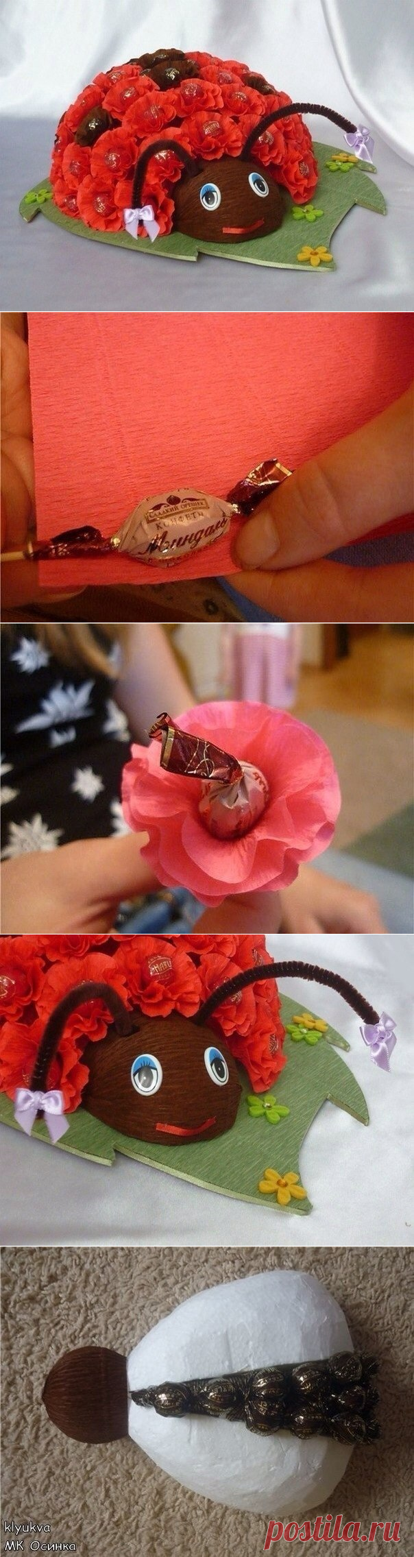 Божья ​Коровка с конфетами — Сделай сам, идеи для творчества - DIY Ideas
