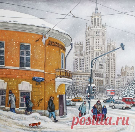 Улочки старой Москвы в акварелях Алёны Дергилёвой (Alena Dergiliova)