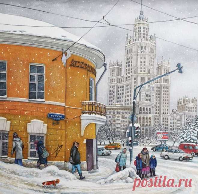 Улочки старой Москвы в акварелях Алёны Дергилёвой (Alena Dergiliova)