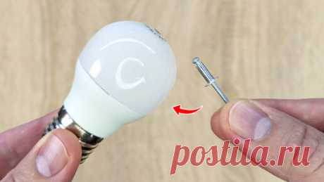 Возьмите заклепку и почините все LED лампы в доме! 3 простых способа ремонта светодиодных лампочек | Хитрый Мастер | Дзен