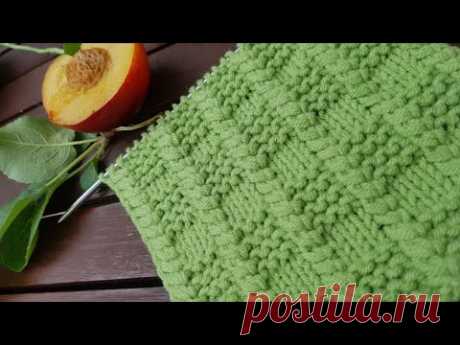 Вяжем фоновый секционный узор спицами ❤knitting pattern.