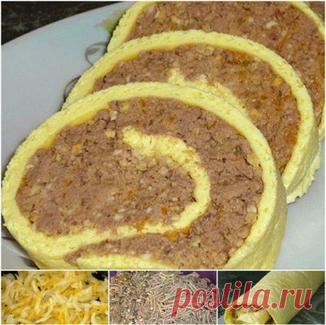 Рулет с печеночным паштетом — Домашний уют