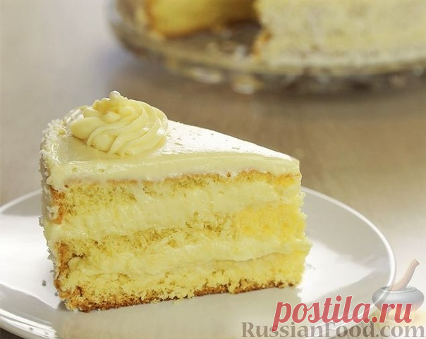 Бисквитный торт с кремом 