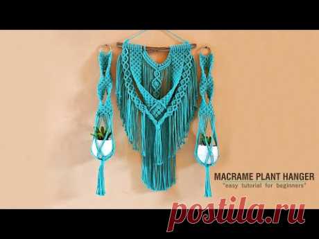 DIY Macrame Plant Hanger | Macrame Plant Hanger Tutorial Easy for Beginners - YouTube