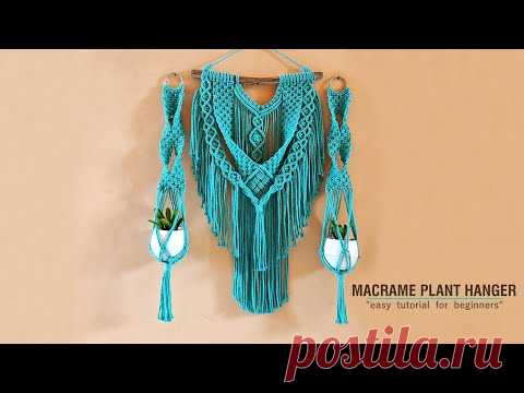 DIY Macrame Plant Hanger | Macrame Plant Hanger Tutorial Easy for Beginners - YouTube