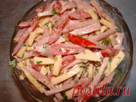 Не нужно заморачиваться - вкусный салат с ветчиной и помидорами Люблю вкусные и незамысловатые блюда!