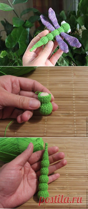 Вяжем крючком чудесную стрекозу - Ярмарка Мастеров - ручная работа, handmade