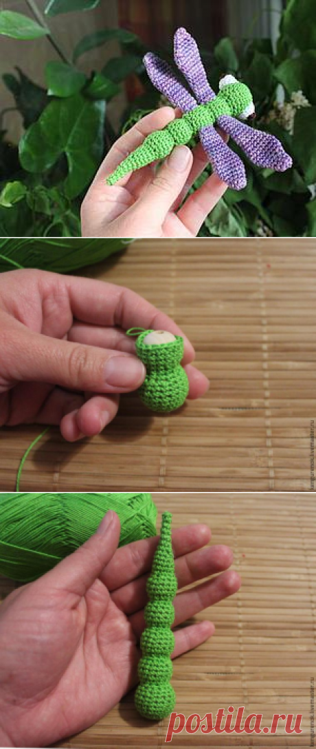 Вяжем крючком чудесную стрекозу - Ярмарка Мастеров - ручная работа, handmade