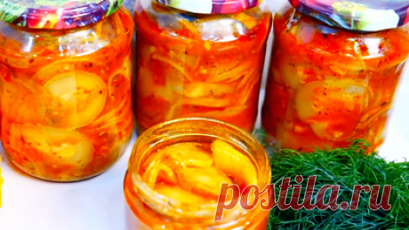 Салат из кабачков на зиму. Рецепт несложный, а результат потрясающий. Салат красивый, аппетитный на вид и очень вкусный. | РЕЦЕПТЫ ОТ МАМУЛИ | Дзен