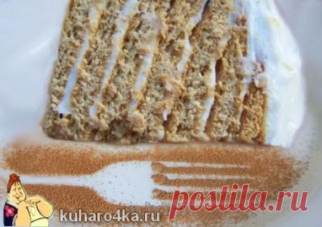Хозяюшка. Кушать подано! - Кофейный торт из печенья и сливок без выпечки