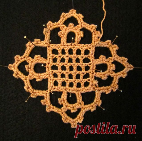 Старинный венецианский квадрат, связанный крючком | ВЯЗАНИЕ СПИЦАМИ И КРЮЧКОМ | Яндекс Дзен